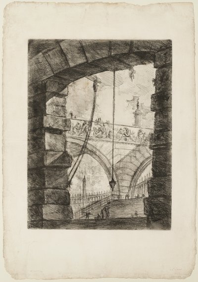 Die große Piazza, Platte 4 aus Imaginäre Gefängnisse von Giovanni Battista Piranesi