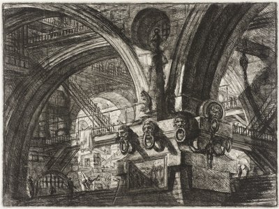 Der Pier mit einer Lampe von Giovanni Battista Piranesi