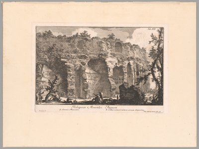 Die Überreste des Mausoleums des Augustus, Tafel XXI aus Das Marsfeld des antiken Rom von Giovanni Battista Piranesi