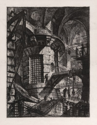 Der Runde Turm, Tafel 3 aus Carceri d
