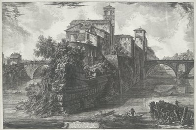 Tiberinsel in Rom von Giovanni Battista Piranesi