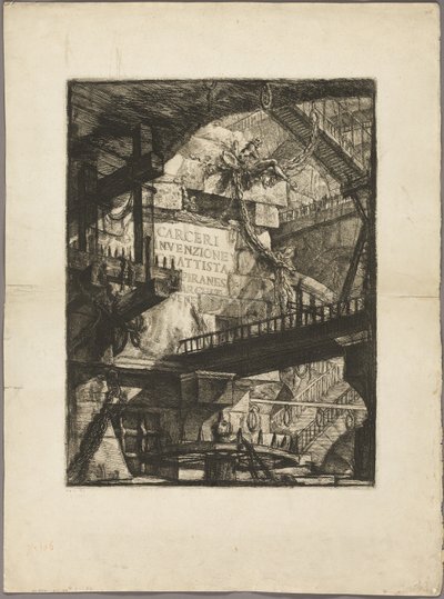 Titelseite aus Imaginary Prisons von Giovanni Battista Piranesi