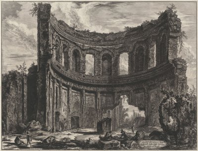 Überreste des sogenannten Apollo-Tempels in der Villa Hadrians nahe Tivoli (aus: Vedute di Roma) von Giovanni Battista Piranesi