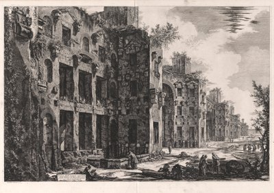 Ansicht der oberen Überreste der Diokletiansthermen bei Santa Maria degli Angeli (Innenraum des Frigidariums: Südwand), aus Vedute di Roma (Ansichten von Rom) von Giovanni Battista Piranesi