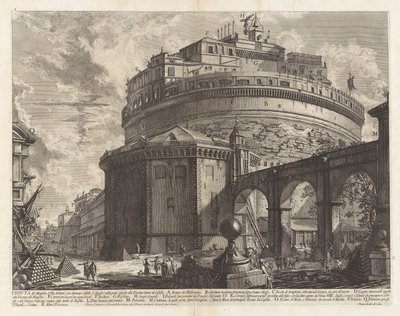 Ansicht des Mausoleums des Kaisers Hadrian (heute Castel Sant