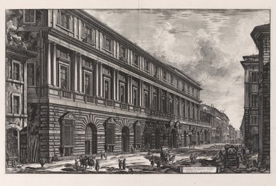 Ansicht des Palazzo Stopani. Architektur von Raphael von Urbino, aus den Vedute di Roma von Giovanni Battista Piranesi