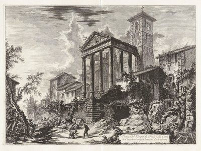 Ansicht des Tempels des Herkules in der Stadt Cora, zehn Meilen von Velletri entfernt, aus Vedute di Roma von Giovanni Battista Piranesi