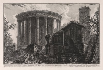 Ansicht des Tempels der Sibylle in Tivoli, aus Vedute di Roma von Giovanni Battista Piranesi