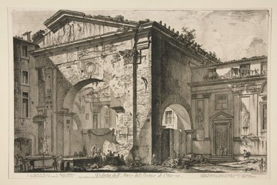 Ansicht des Atriums des Portikus der Octavia, aus Vedute di Roma von Giovanni Battista Piranesi