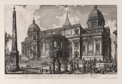 Ansicht der Rückfassade der Basilika Santa Maria Maggiore, aus Ansichten von Rom von Giovanni Battista Piranesi