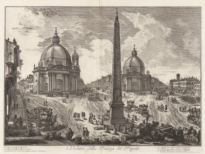 Ansicht der Piazza del Popolo, aus Vedute di Roma (Ansichten von Rom) von Giovanni Battista Piranesi