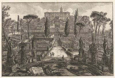 Veduta della Villa Estnse in Tivoli (Ansicht der Villa d