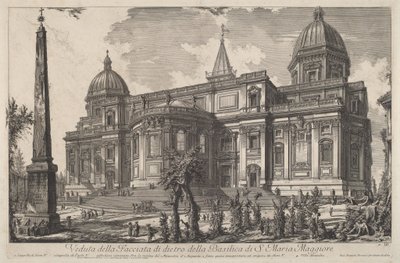 Ansicht der Rückfassade der Basilika Santa Maria Maggiore von Giovanni Battista Piranesi