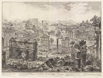 Ansicht des Campo Vaccino (Forum Romanum, vom Kapitol aus) (Vedute di Roma) von Giovanni Battista Piranesi