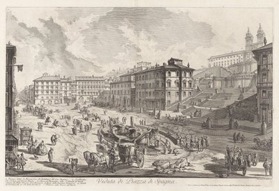 Ansicht der Piazza di Spagna, aus Vedute di Roma von Giovanni Battista Piranesi