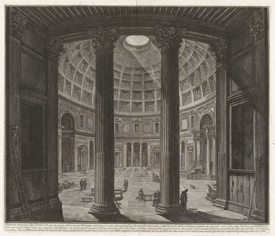 Innenansicht des Pantheons, aus Vedute di Roma von Giovanni Battista Piranesi