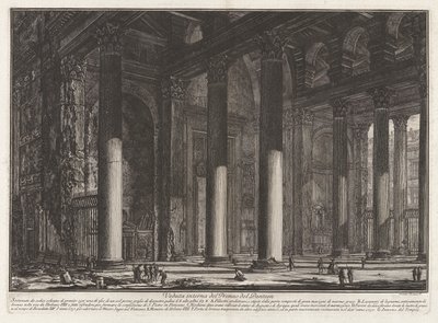 Veduta interna del Pronao del Panteon (Innenansicht des Pronaos des Pantheon), aus Vedute di Roma (Ansichten von Rom) von Giovanni Battista Piranesi