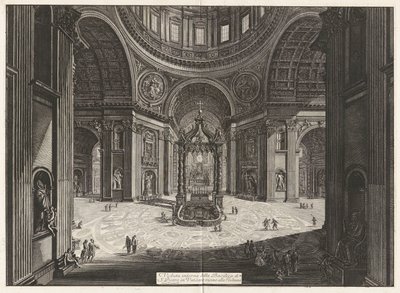 Innenansicht der Basilika St. Peter von Giovanni Battista Piranesi