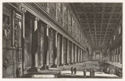 Innenansicht der Basilika Santa Maria Maggiore, aus „Ansichten von Rom“ von Giovanni Battista Piranesi