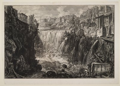 Ansicht der Großen Kaskade bei Tivoli von Giovanni Battista Piranesi