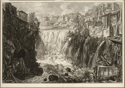 Ansicht der großen Kaskade in Tivoli, aus Ansichten von Rom von Giovanni Battista Piranesi
