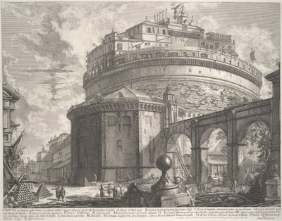 Ansicht des Mausoleums des Kaisers Hadrian, jetzt Castel S. Angelo genannt..., ca. 1756 von Giovanni Battista Piranesi