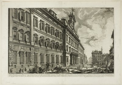 Ansicht des Palazzo di Montecitorio, aus Ansichten von Rom von Giovanni Battista Piranesi