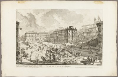 Ansicht der Piazza di Spagna, aus Ansichten von Rom von Giovanni Battista Piranesi