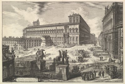 Ansicht der Piazza di Monte Cavallo, aus Vedute di Roma Roman Views, ca. 1773 von Giovanni Battista Piranesi