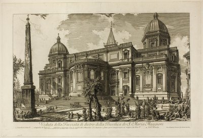 Ansicht des Hintereingangs der Basilika S. Maria Maggiore, aus Ansichten von Rom von Giovanni Battista Piranesi