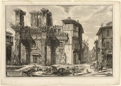 Ansicht der Überreste des Forums von Nerva, aus Ansichten von Rom von Giovanni Battista Piranesi