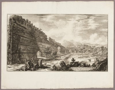 Ansicht der Überreste des Prätorianerforts [die Poecile], Hadrians Villa, Tivoli, aus Ansichten von Rom von Giovanni Battista Piranesi