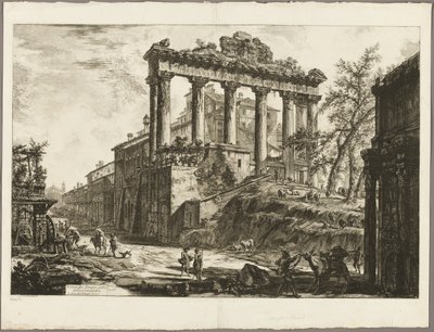 Ansicht des sogenannten Tempels der Eintracht, aus Ansichten von Rom von Giovanni Battista Piranesi