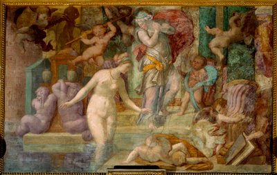 Schule von Fontainebleau: Venus am Brunnen von Giovanni Battista Rosso Fiorentino
