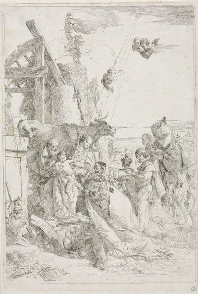 Anbetung der Heiligen Drei Könige, ca. 1740 von Giovanni Battista Tiepolo
