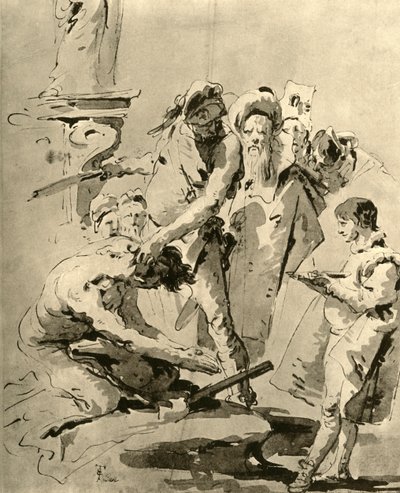 Enthauptung eines Heiligen, Mitte des 18. Jahrhunderts, 1928 von Giovanni Battista Tiepolo