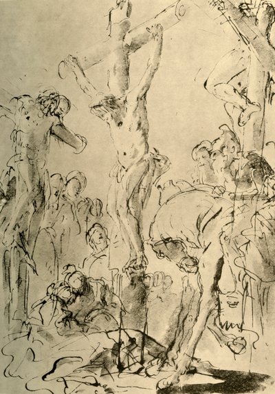 Kreuzigung, Mitte 18. Jahrhundert, 1928 von Giovanni Battista Tiepolo