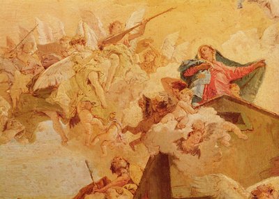 Überführung des Heiligen Hauses von Nazareth nach Loreto (Detail) von Giovanni Battista Tiepolo