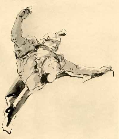 Krieger auf Wolken stehend von Giovanni Battista Tiepolo