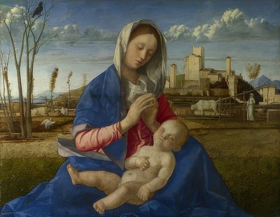 Madonna von der Wiese. Um 1500 von Giovanni Bellini