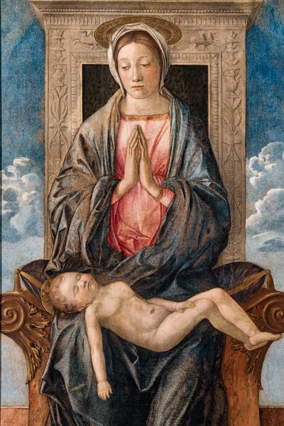 Madonna mit schlafendem Kind, von Giovanni Bellini, ca. 1470 von Giovanni Bellini