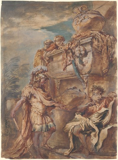 Alexander am Grab von Kyros von Giovanni Benedetto Castiglione