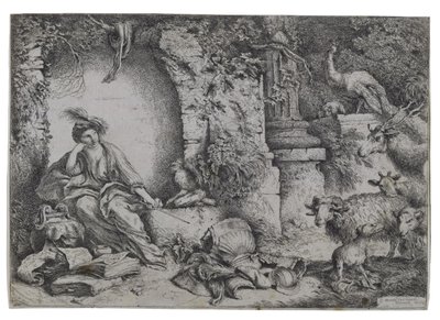 Circe verwandelt die Männer des Odysseus in Bestien von Giovanni Benedetto Castiglione