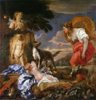 Cyrus mit der Frau des Hirten Spako von Giovanni Benedetto Castiglione