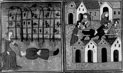 Dekameron, Andreuola findet Gabriote tot; der Podestà verhaftet Andreuola. Vierter Tag, Novelle 6. von Giovanni Boccaccio