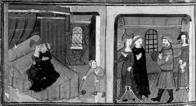 Dekameron, Bruder Rinaldo schläft mit der Mutter seines Patenkindes; der Bruder wird vom Vater des Kindes belohnt. Siebter Tag, Novelle 3 von Giovanni Boccaccio