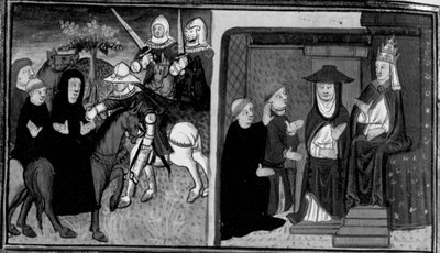 Dekameron, Ghino di Tacco fängt den Abt von Clignì; der Abt setzt sich beim Papst für Ghino ein. Zehnter Tag, Novelle 2. von Giovanni Boccaccio