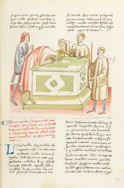 Dekameron, Die Schule von Rom - Taufe von Abraham, Erster Tag, Novelle 2 von Giovanni Boccaccio