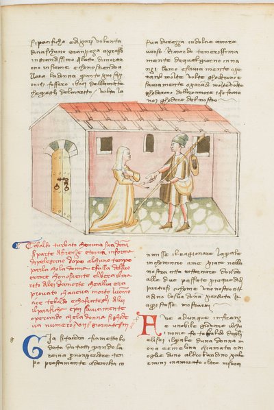 Dekameron, Der armenische Verwalter - Tedaldo degli Elisei verkleidet trifft Ermellina, Fünfter Tag, Novelle 7 von Giovanni Boccaccio
