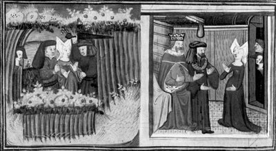 Dekameron, Eine Frau wird auf Zypern angegriffen; die Frau erhält eine Audienz beim König. Erster Tag, Novelle 9. von Giovanni Boccaccio